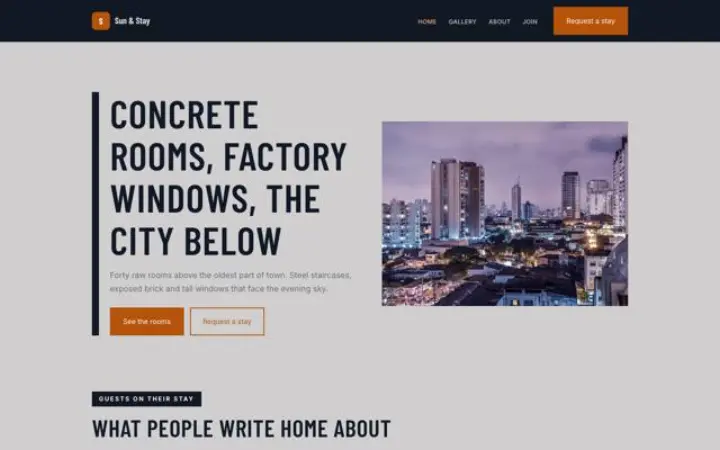 Web para hotel