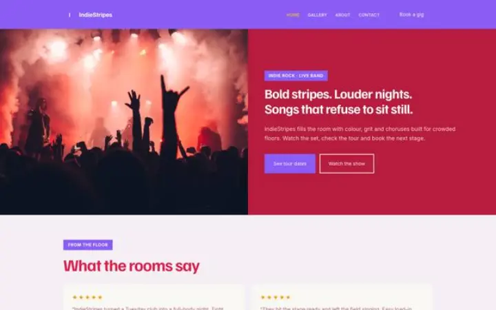 Web para banda / músicos