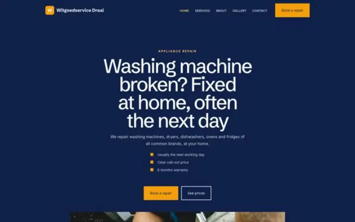Web para reparación de electrodomésticos