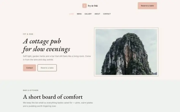 Web para pub
