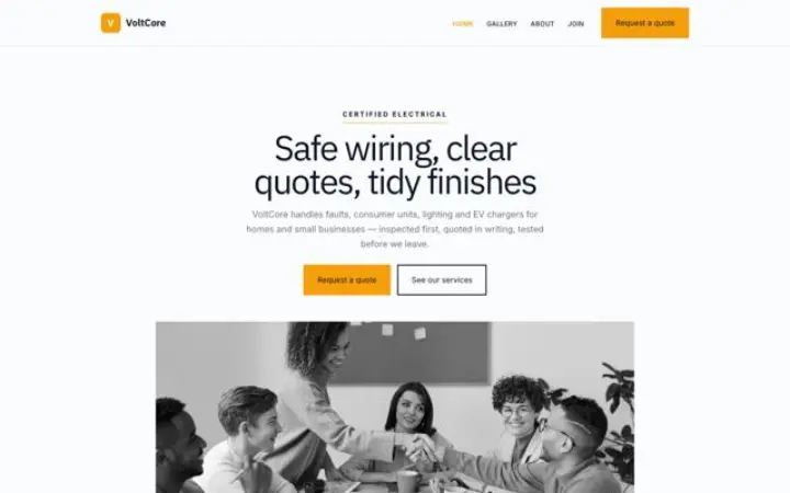 Web para electricidad