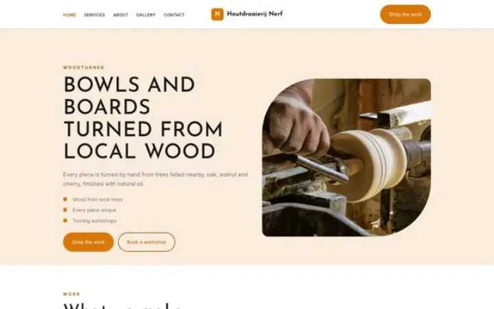 Web para torneado en madera
