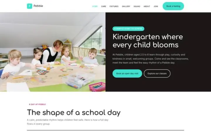 Web para escuela infantil