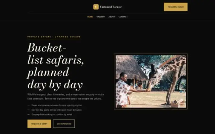 Web para safari