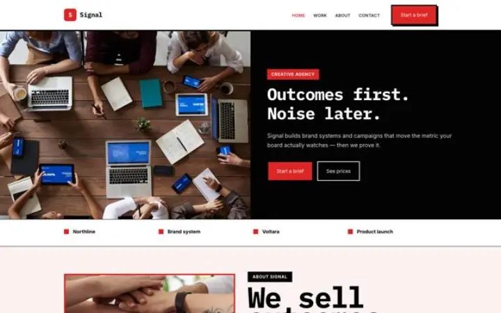 Web para agencia creativa y de marketing
