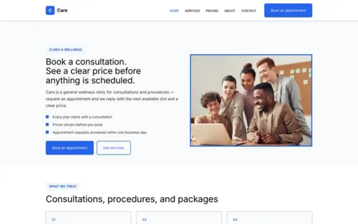 Web para clínica