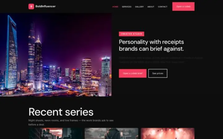 Web para creación de contenido