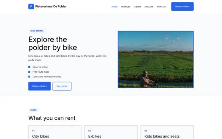 Web para alquiler de bicis