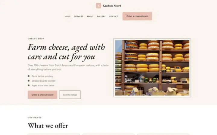 Web para quesería