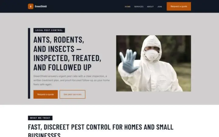 Web para control de plagas