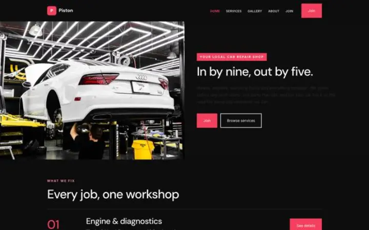 Web para taller mecánico