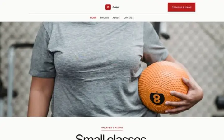 Web para estudio de pilates