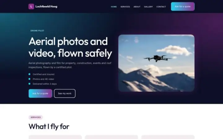 Web para piloto de dron
