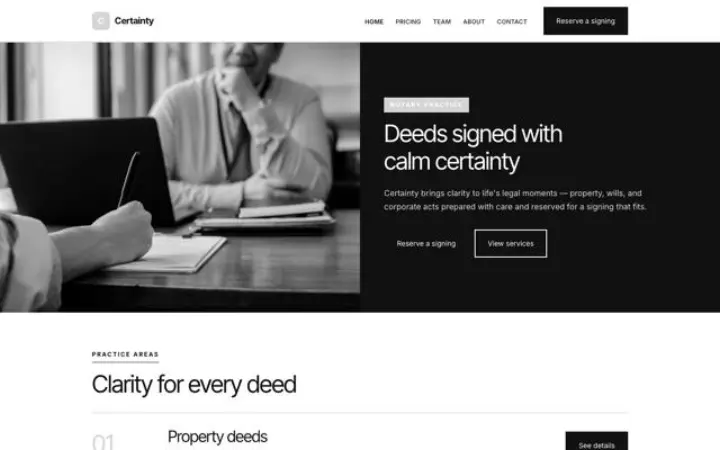 Web para notaría