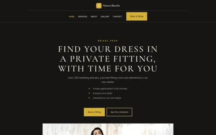Web para tienda de novias