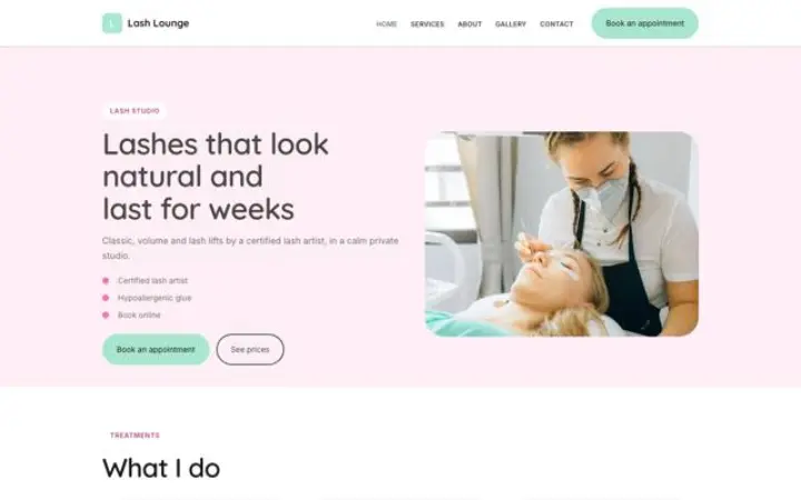 Web para estudio de pestañas