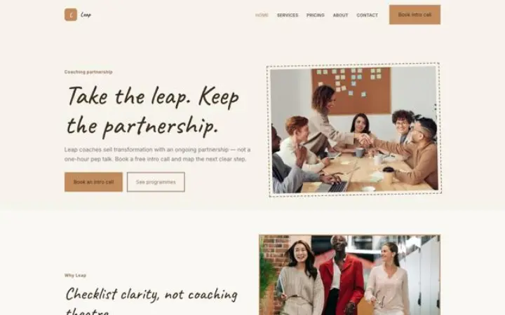 Web para coach