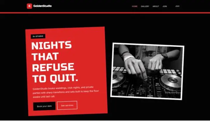Web para dj