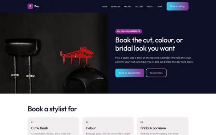 Web para peluquería