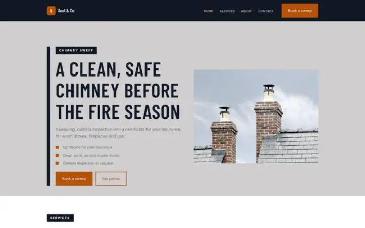 Web para deshollinado