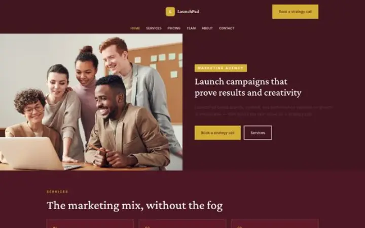Web para agencia de marketing