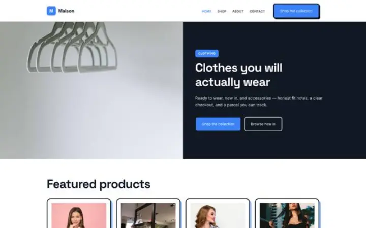 Web para moda