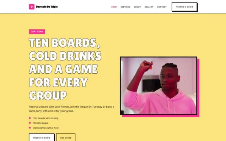 Web para bar de dardos