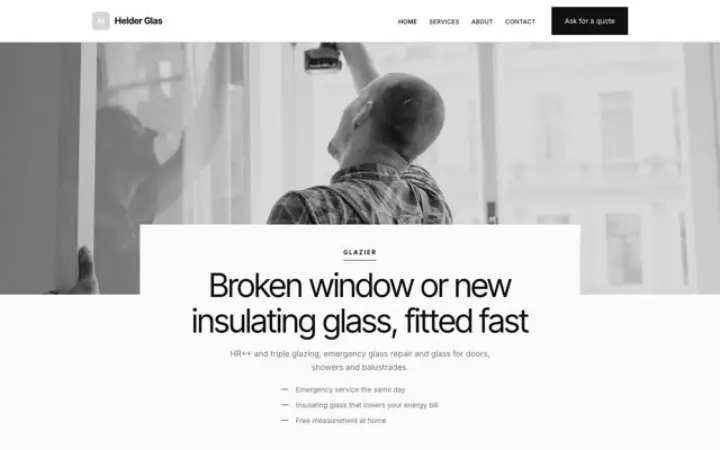 Web para cristalería