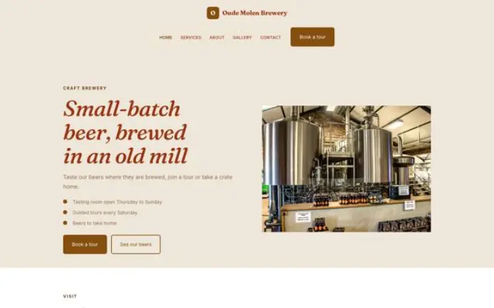 Web para cervecería artesana