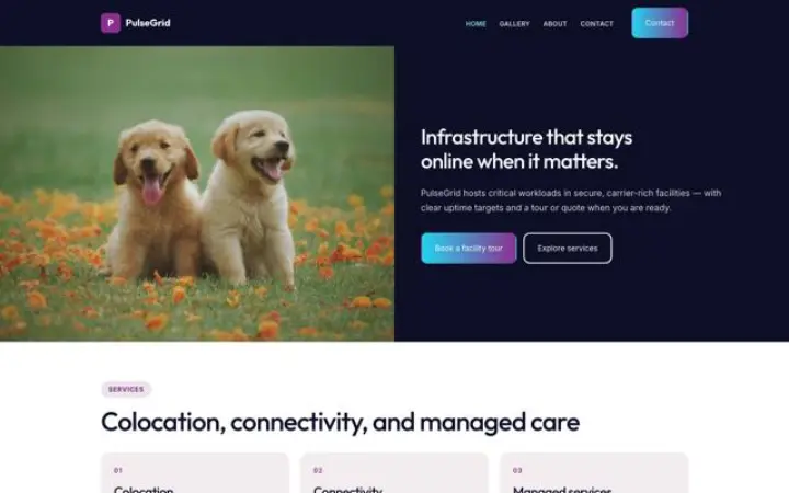 Web para centro de datos