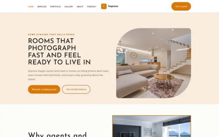 Web para home staging