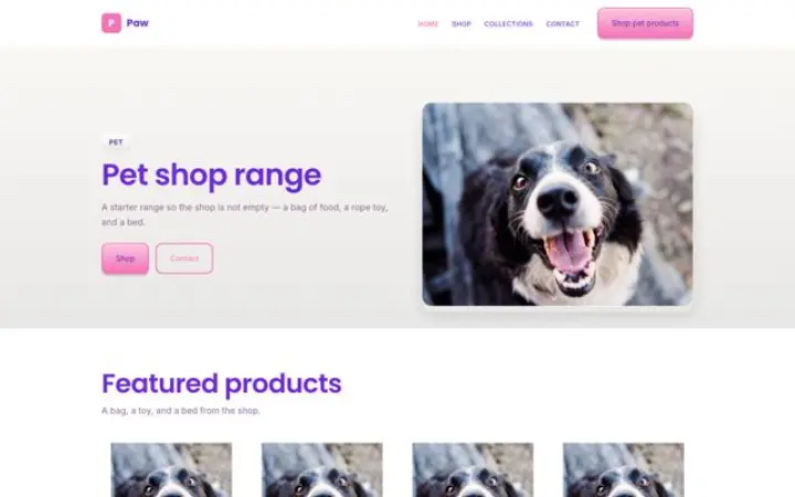 Web para mascotas