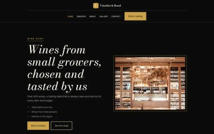 Web para vinoteca