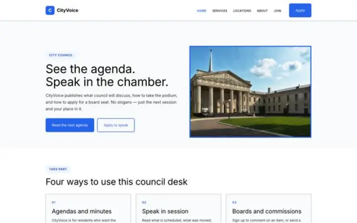 Web para concejo municipal