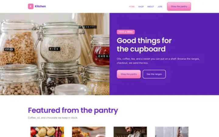 Web para cocina