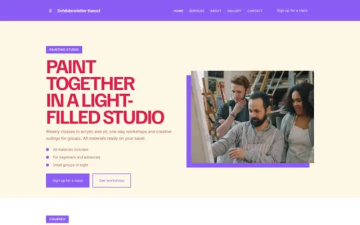 Web para taller de pintura