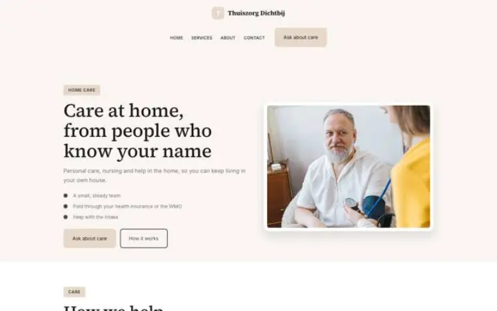 Web para atención domiciliaria