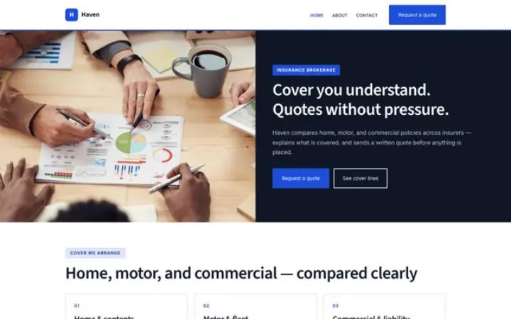 Web para seguros