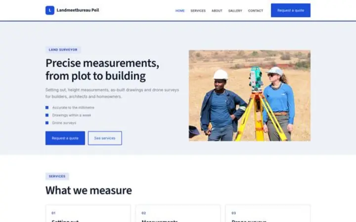 Web para topografía