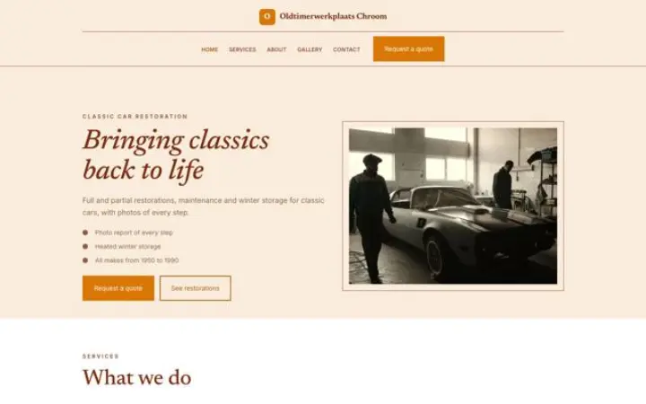 Web para restauración de clásicos