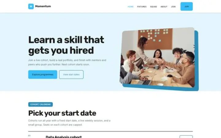 Web para academia