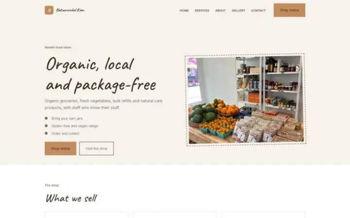 Web para tienda ecológica