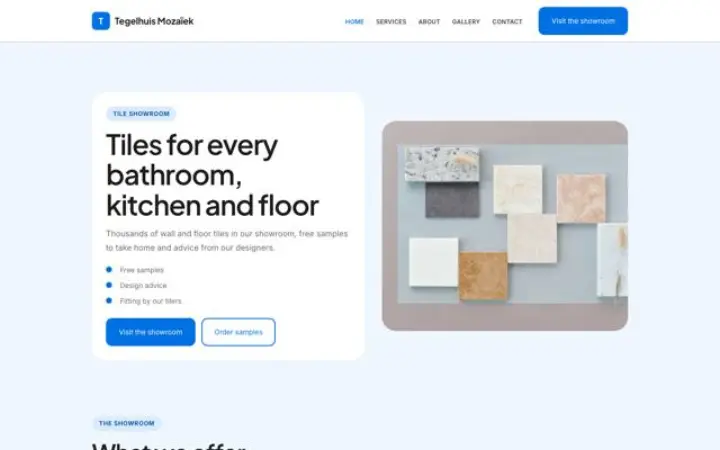 Web para exposición de azulejos