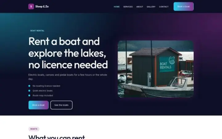 Web para alquiler de barcos