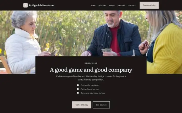 Web para club de bridge
