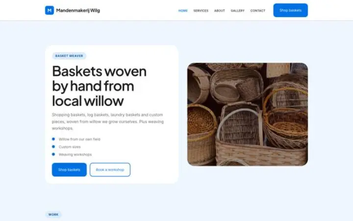 Web para cestería