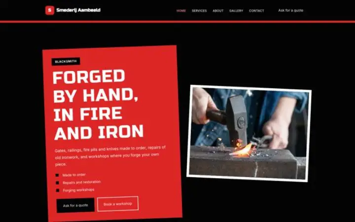 Web para herrería