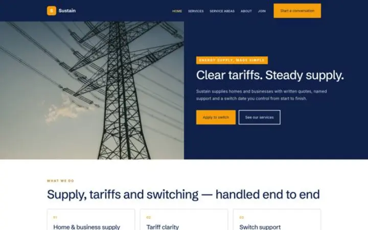 Web para energía