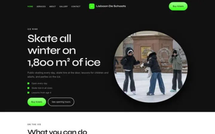Web para pista de hielo