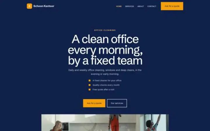 Web para limpieza